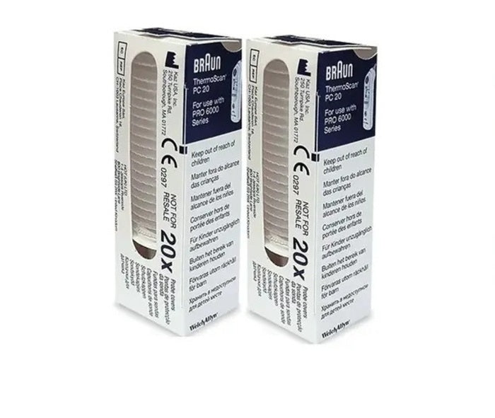2 Boxes lens covers Braun original® for ThermoScan Pro 6000 thermometer