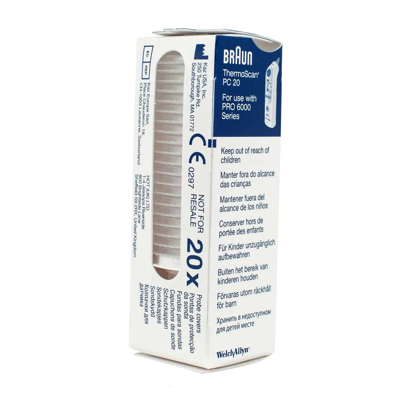 Original Braun Embouts Welch Allyn pour Thermomètre ThermoScan Pro 6000 – 3 Boîtes (60 Embouts) Jetables
